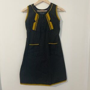 Pommys Black and Yellow Polka Dot Dress